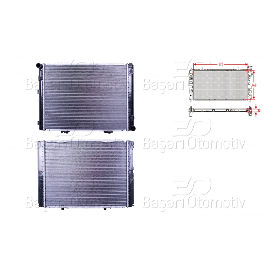 SU RADYATORU BRAZING MT 575X448X32 MERCEDES-BENZ BENZ 190 W201 E2.3 1986 >