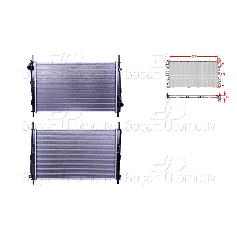 SU RADYATORU BRAZING MT 620X378X16 MM FORD MONDEO 1.8. 2.0 00>