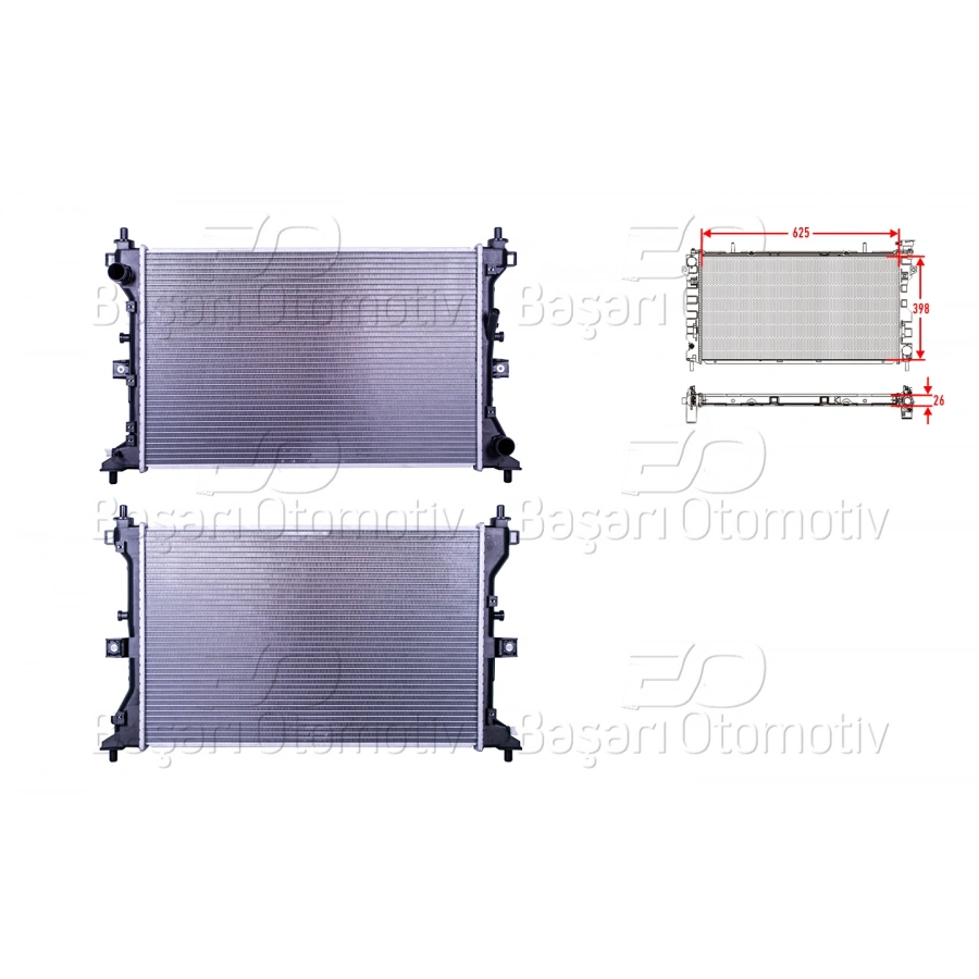 SU RADYATORU BRAZING MT 625X398X26 SUZUKI SX4 S-CROSS (JY) 1.6 DDiS 13>/ VITARA (LY) 1.6 DDiS 15>