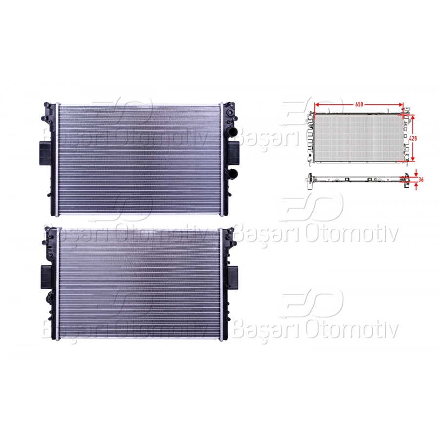 SU RADYATORU BRAZING MT 650X428X36 IVECO DAILY 3 2.8 D 97-07