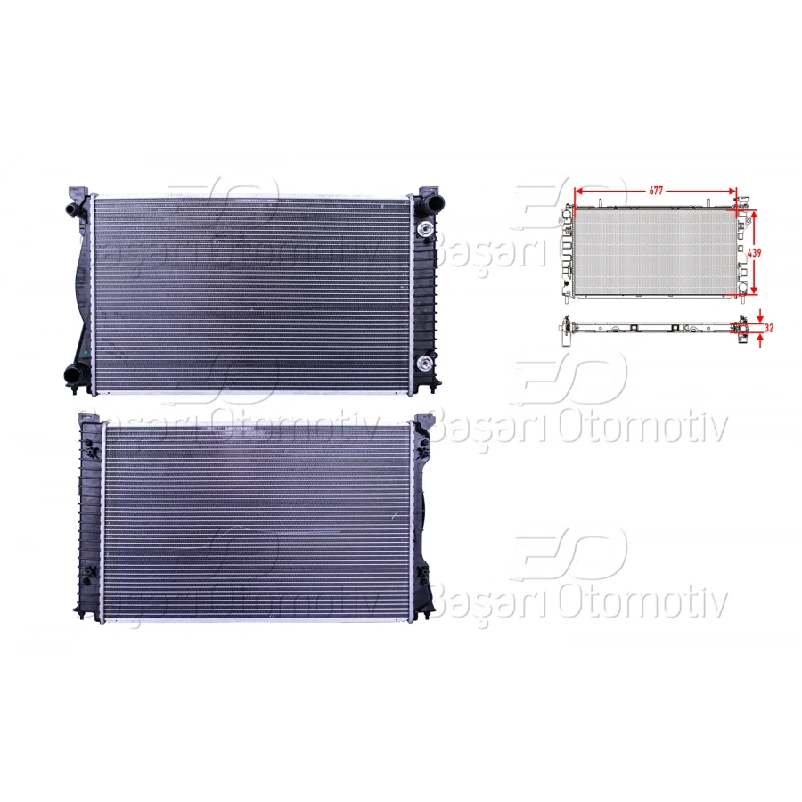 SU RADYATORU BRAZING MT 677X439X32 MM AUDI A6 2.7 TDI 04>