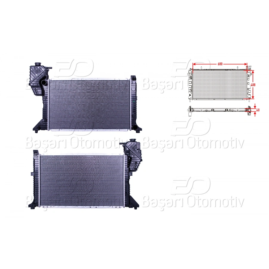 SU RADYATORU BRAZING MT 680X408X40 MERCEDES-BENZ SPRINTER 95-06