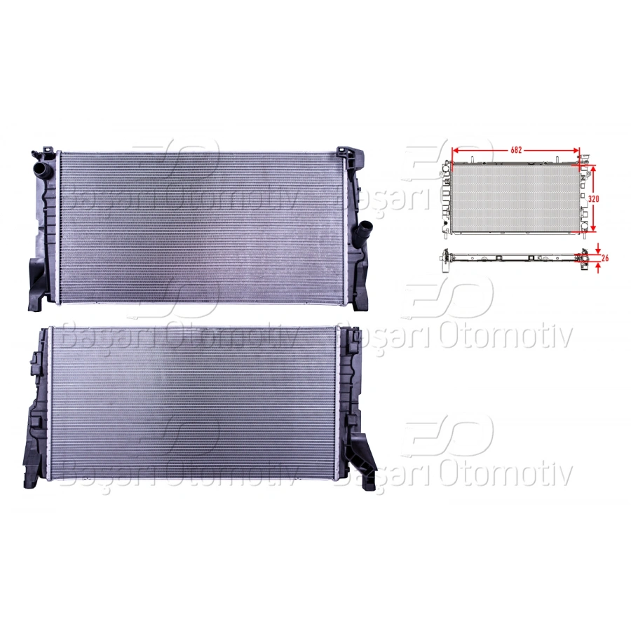 SU RADYATORU BRAZING MT 682X320X26 BMW 2 SERISI F45 216D. 218D F45.F46. MINI F55.F56 . F48 ( X1 )