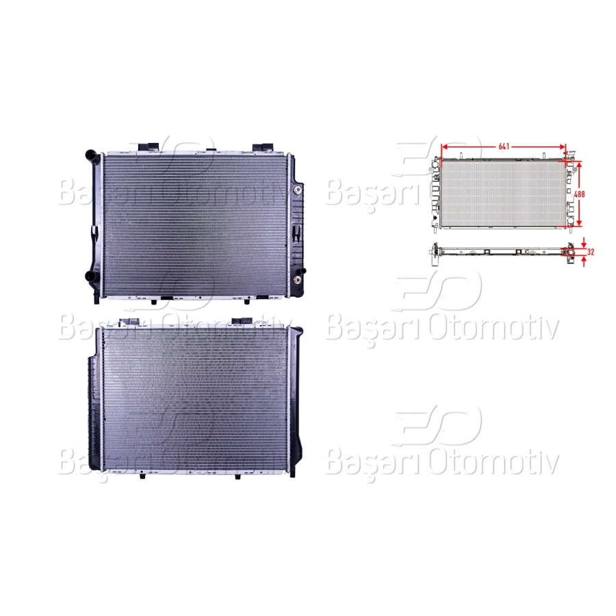 SU RADYATORU BRAZING MT-AT 641X488X32 MERCEDES-BENZ W210 E280. E320 95+