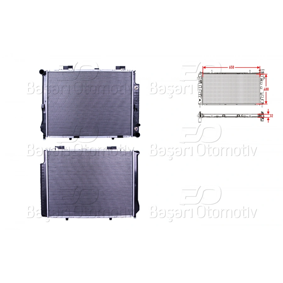 SU RADYATORU BRAZING MT-AT 650X488X32 MERCEDES-BENZ W210 E200. E230. E300D