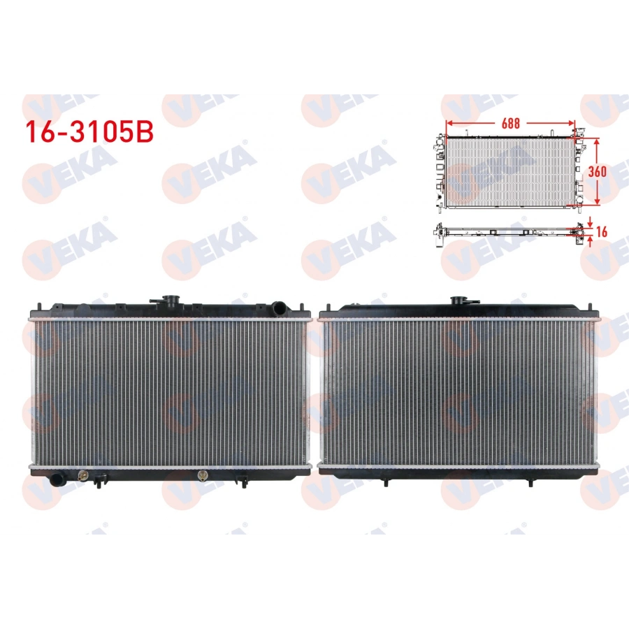 SU RADYATORU BRAZING NISSAN PRIMERA (P11) 1.6i 16v A-T 1996-2001