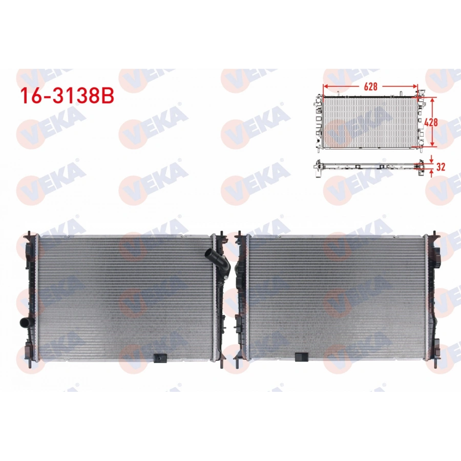 SU RADYATORU BRAZING NISSAN QASHQAI (J10) 1.6 DCI A-T/M-T AC+/- 2007-2014