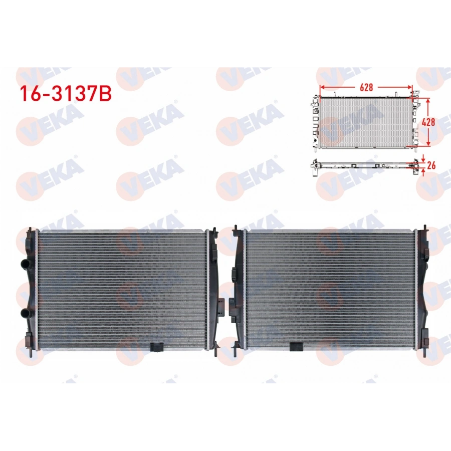 SU RADYATORU BRAZING NISSAN QASHQAI (J10) 2.0 DCI A-T/M-T AC+/- 2007-2014