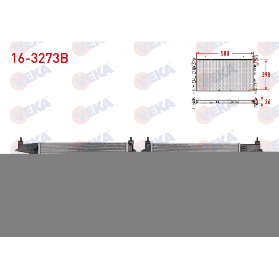 SU RADYATORU BRAZING OPEL ASTRA J 1.3 CDTI M-T AC+/- KALINLIK 26mm 2009-2016