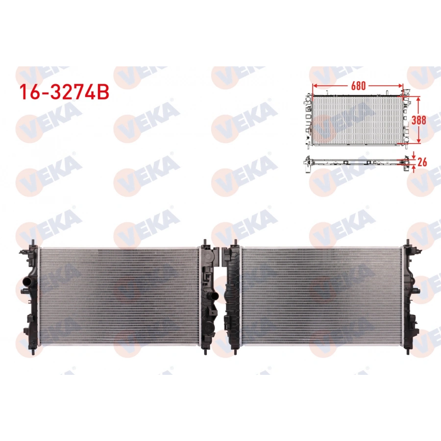 SU RADYATORU BRAZING OPEL ASTRA J 1.6 CDTI M-T AC+/- 2009-2016