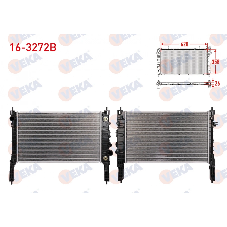 SU RADYATORU BRAZING OPEL MOKKA 1.4 A-T AC+/- 2012-