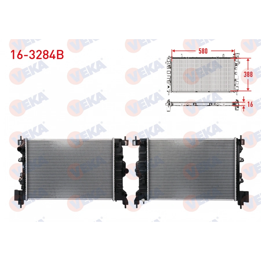 SU RADYATORU BRAZING OPEL MOKKA 1.6, 1.8 2012- / CHEVROLET AVEO 1.6, 1.8 2011-