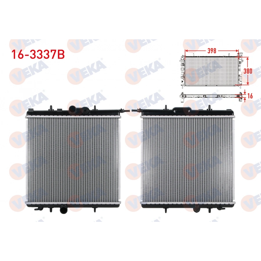 SU RADYATORU BRAZING PEUGEOT 206 (2A/C) 1.4i 16v A-T AC- 1998-2006