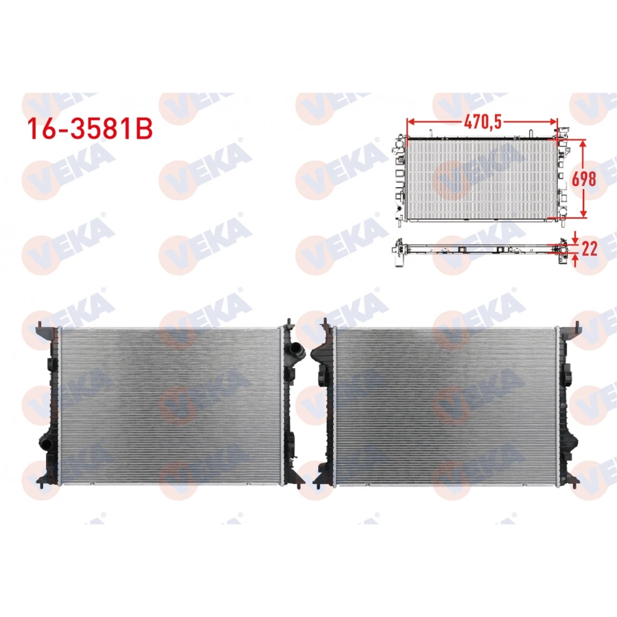 SU RADYATORU BRAZING RENAULT KADJAR 2018- / NISSAN QASHQAI 2018- / 1.5 D