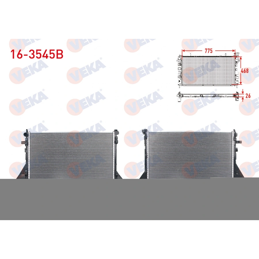 SU RADYATORU BRAZING RENAULT MASTER III (FV) 2.3 DCI M-T M9T TEK TEKER 2010- / OPEL MOVANO B 2.3 DCI 2010-