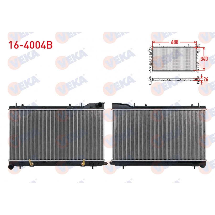 SU RADYATORU BRAZING SUBARU FORESTER (SF) 2.0 S A-T 1995-2002