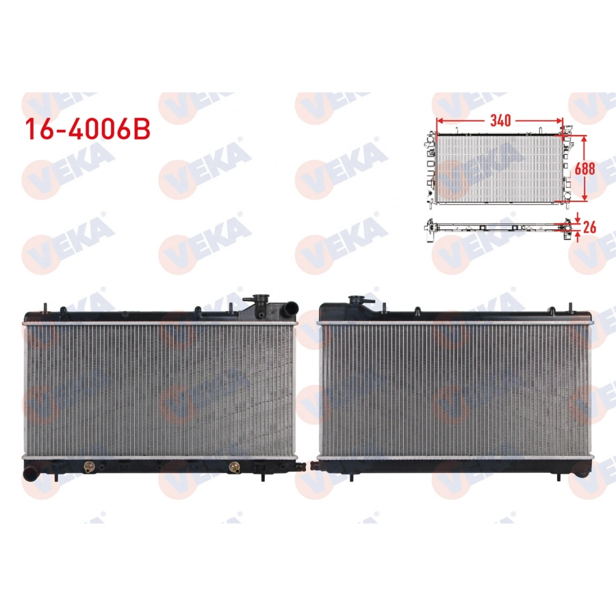 SU RADYATORU BRAZING SUBARU FORESTER (SF) 2.0 S AWD A-T 1995-2002 / IMPREZA (GC) 1.6i AWD 1992-2000