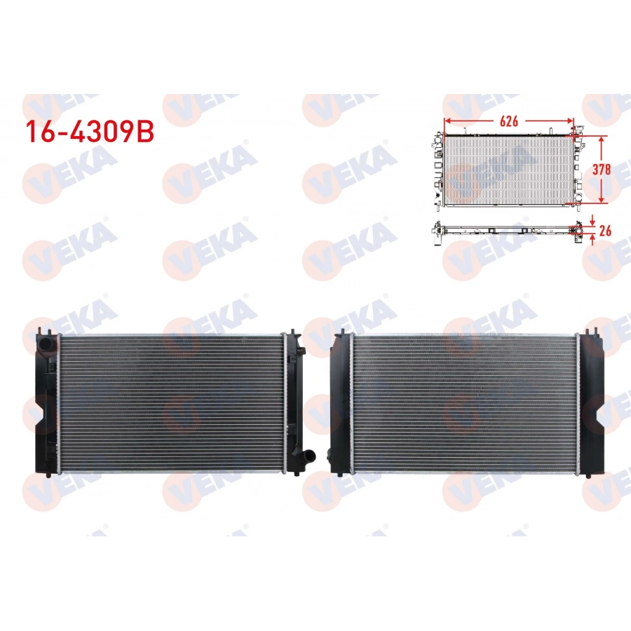 SU RADYATORU BRAZING TOYOTA AVENSIS (T25) 2.0 D-4D M-T HORTUM GIRIS & CIKIS 38mm 2003-2008
