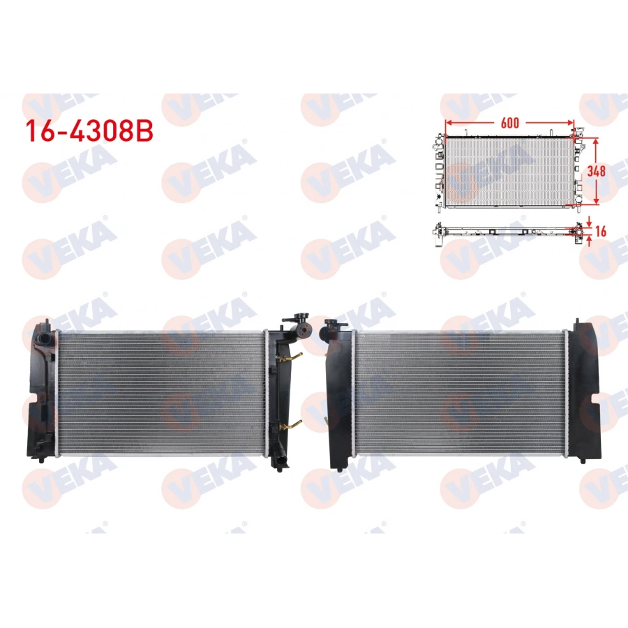 SU RADYATORU BRAZING TOYOTA COROLLA 1.4 VVT-I ZZ 121 KASA A-T 2002-2007