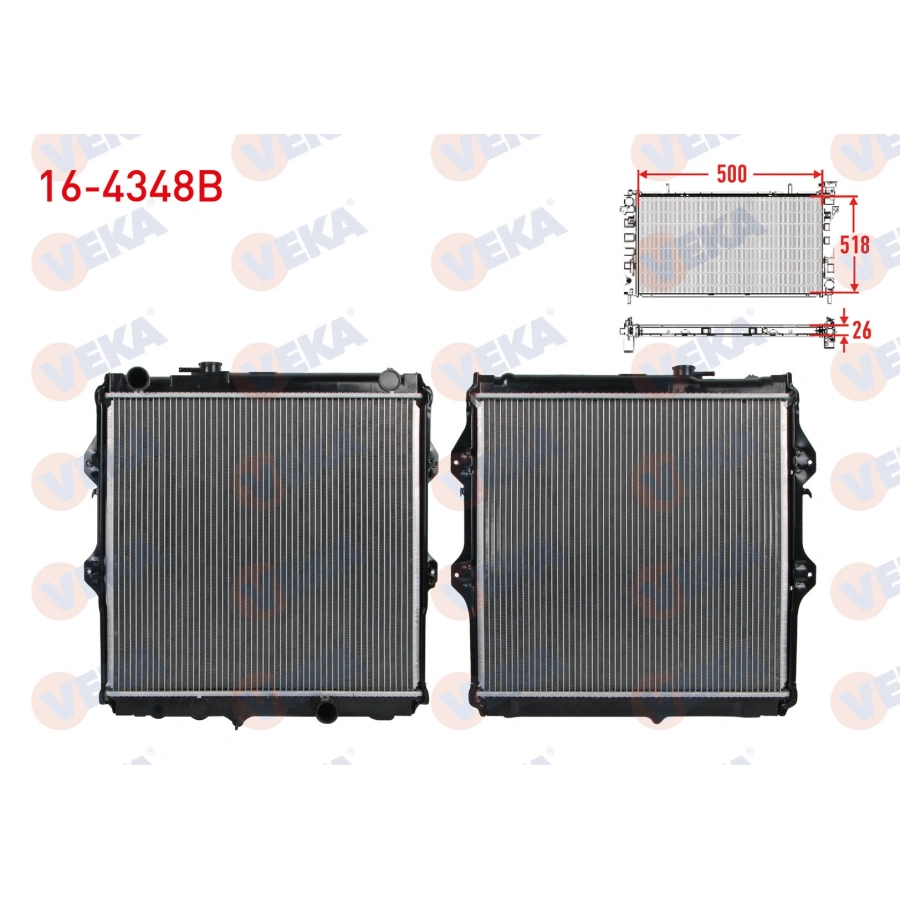 SU RADYATORU BRAZING TOYOTA HI-LUX PICK UP 2.5 D-4D M-T 2001-2005