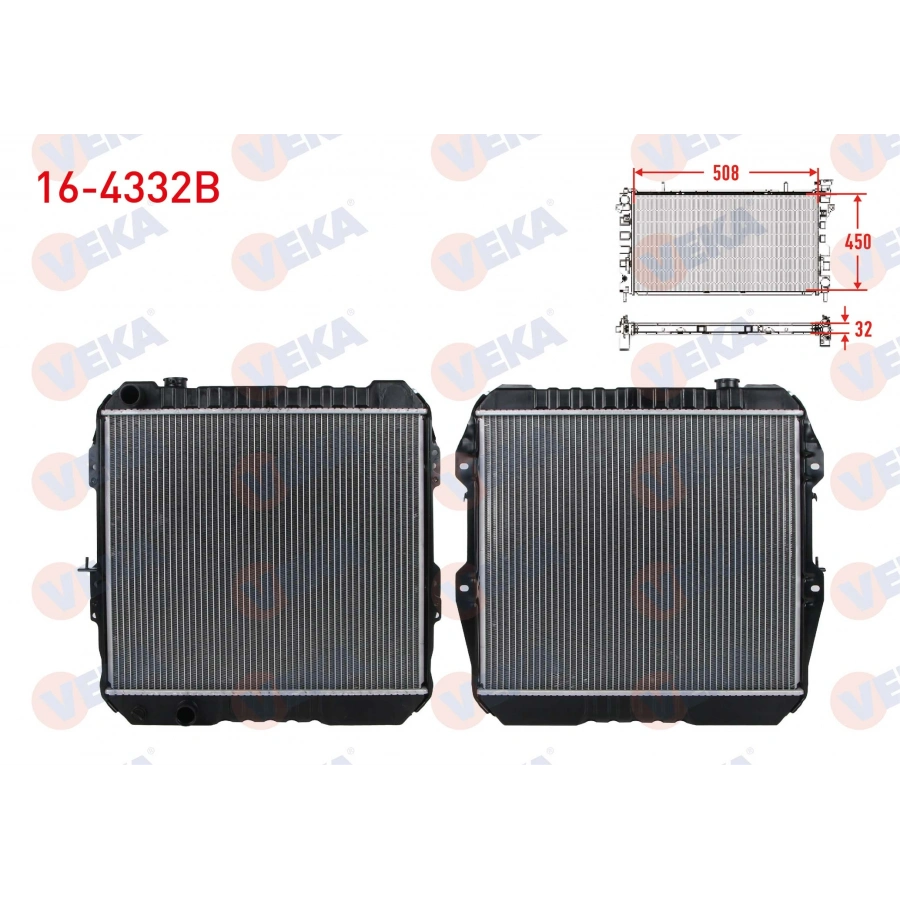 SU RADYATORU BRAZING TOYOTA HI-LUX PICK UP (_N_) 2.4 D LN85 M-T AC+/- 1983-2005
