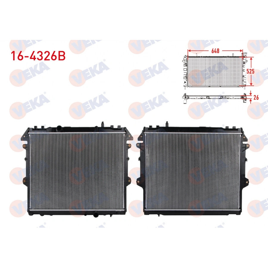 SU RADYATORU BRAZING TOYOTA HI-LUX (VIGO) PICK UP (TGN1_, GGN2_, GGN1_, KUN2_, KUN1_) 2.5 D-4D M-T 2005-2011