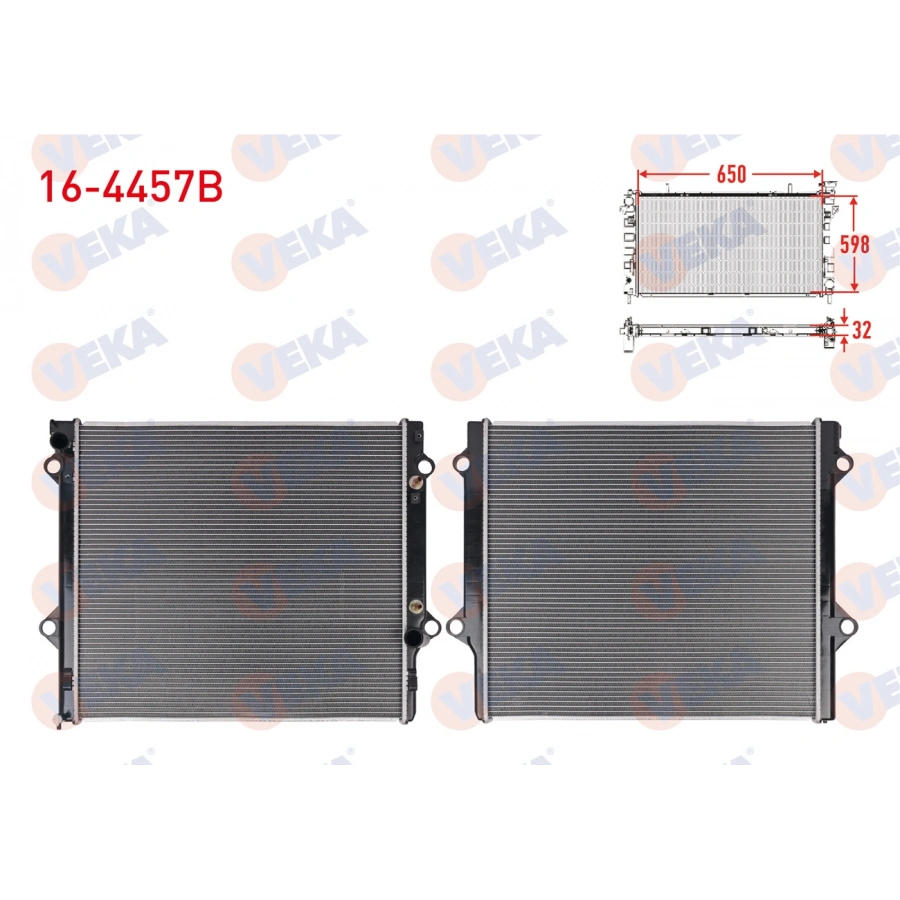 SU RADYATORU BRAZING TOYOTA LAND CRUISER PRADO 3.0 D-4D A-T/M-T AC+/- 2002-2009
