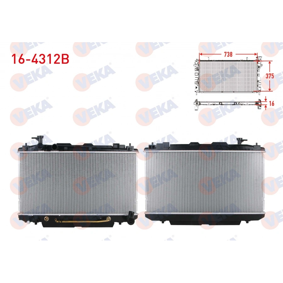 SU RADYATORU BRAZING TOYOTA RAV4 II (CLA2_, XA2_, ZCA2_, ACA2_) 2.0 VVT-I A-T 2000-2006