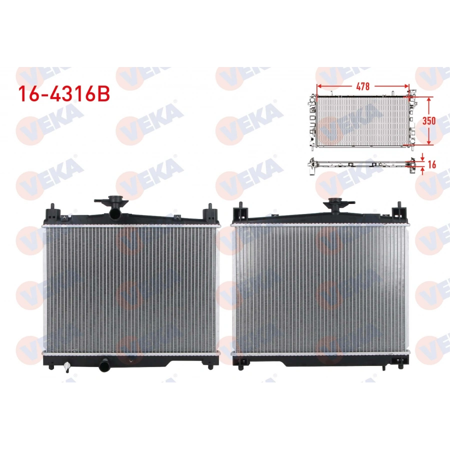 SU RADYATORU BRAZING VIDALI TOYOTA COROLLA (_E12_) 1.4 VVT-I M-T 2002-2007