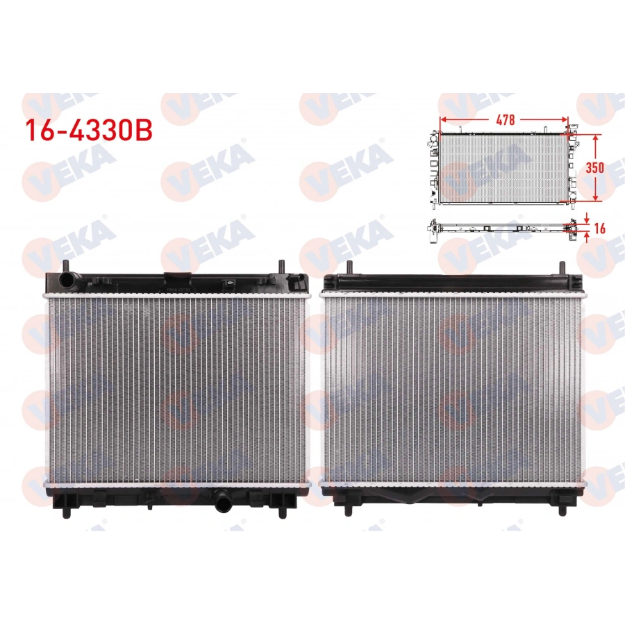 SU RADYATORU BRAZING TOYOTA YARIS (P13) 1.4 D-4D M-T AC+/- 2011-