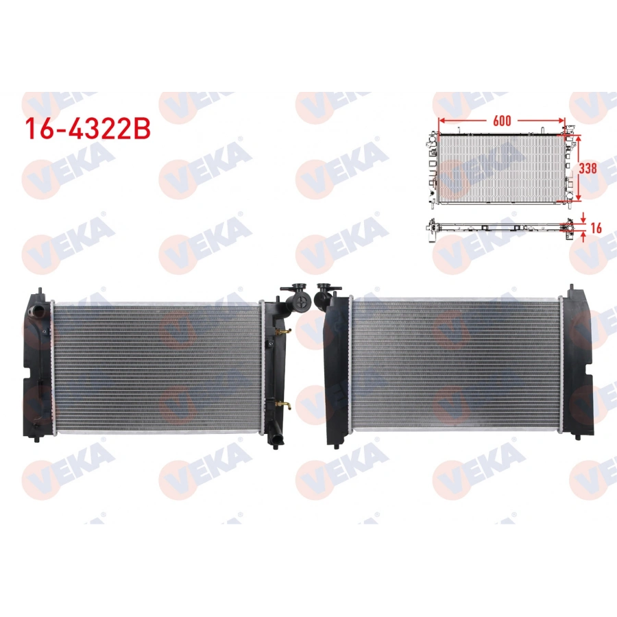 SU RADYATORU BRAZING VIDALI TOYOTA COROLLA (_E12_) 1.4 VVT-I A-T 2002-2007