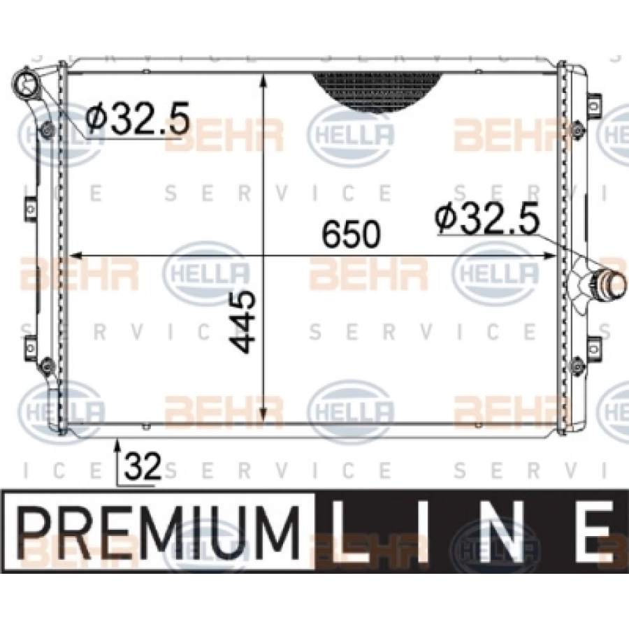 SU RADYATÖRÜ GOLF5-GOLF6-CADDY-JETTA-PASSAT-A3-LEON-OCTAVIA CAYB-CAYC-CAYD-BKD-BKP-CBAA 1,6 TDI-2,0 TDI 04-