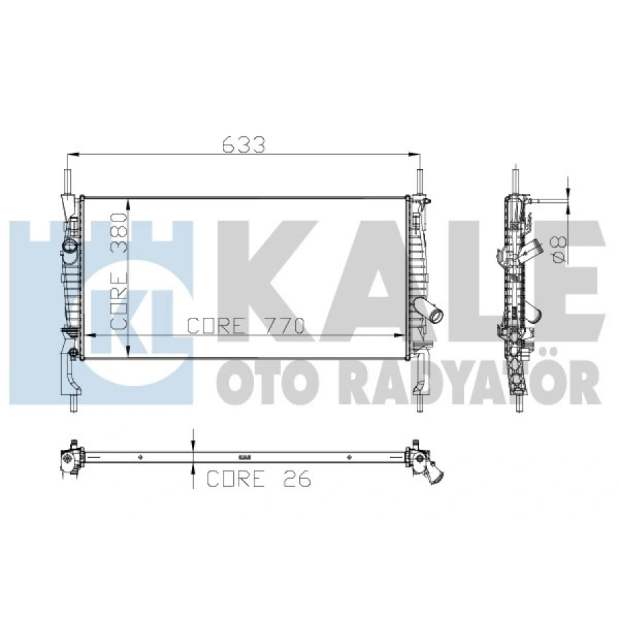 SU RADYATÖRÜ KLIMALI BRAZING TRANSIT V-347 2.2/2.4 D 06-14