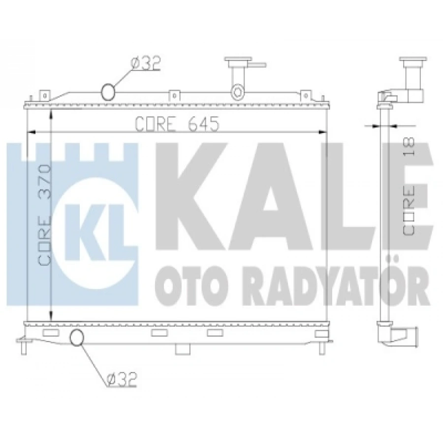 SU RADYATÖRÜ M/T 370x628x16 ACCENT ERA 1,4-1,6 BENZIN 2006-