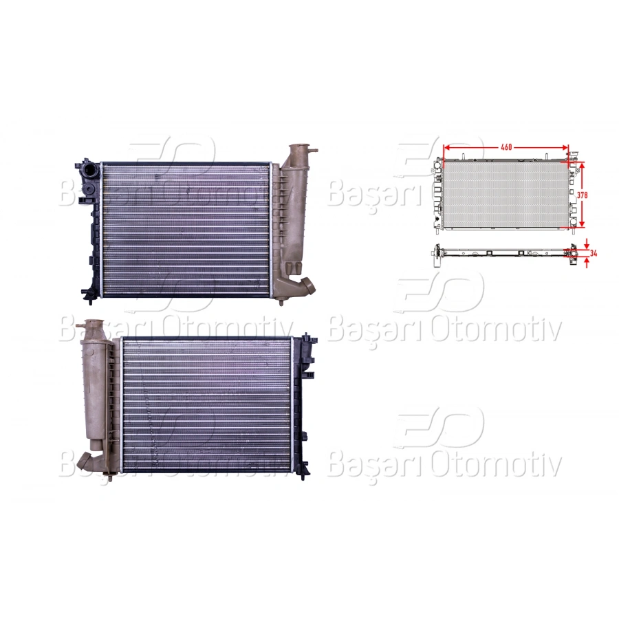 SU RADYATORU MEKANIK 460*378 MT CITROEN XSARA 1.4 1.6 I 97-05