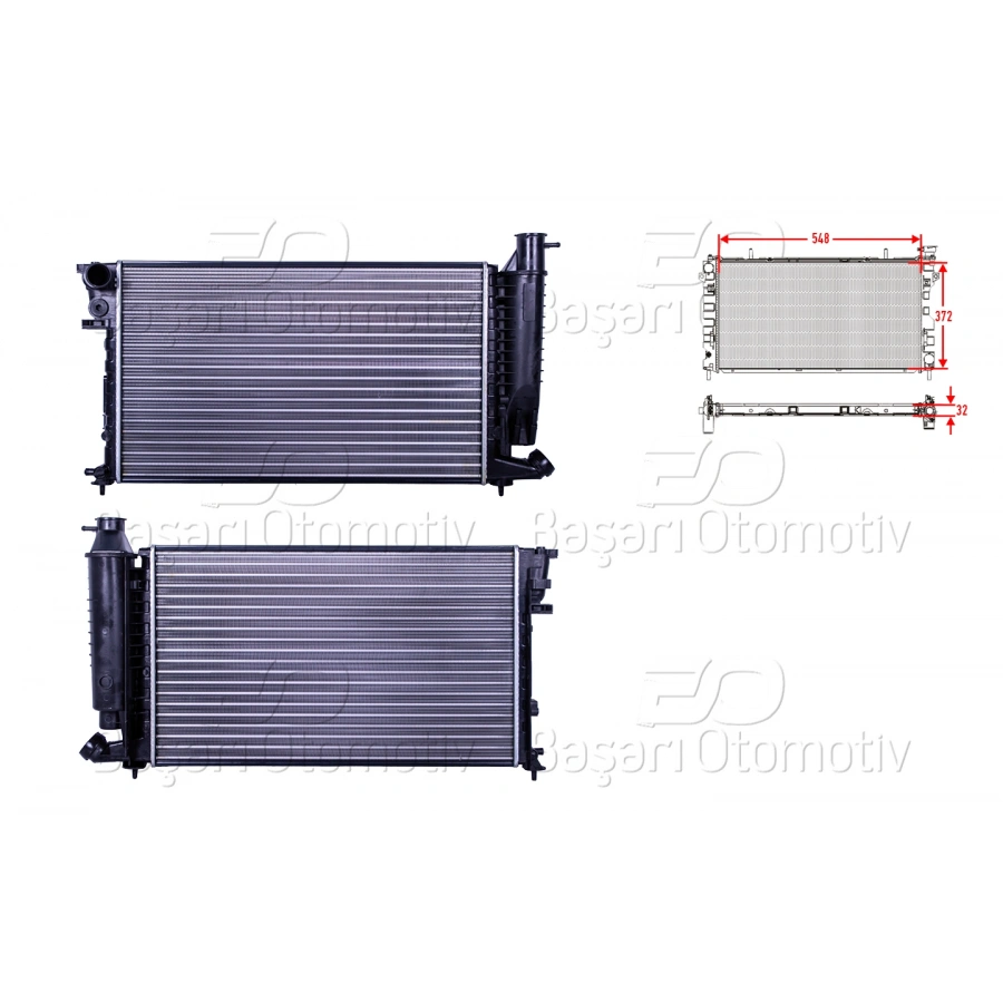 SU RADYATORU MEKANIK 548*372 MT PEUGEOT 306 1.8 1.8D 1.9D 93>