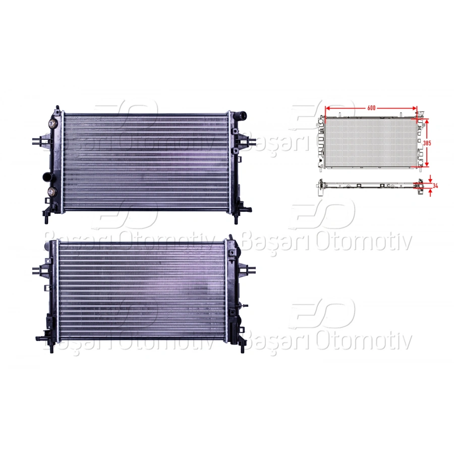 SU RADYATORU MEKANIK AT 602X359X23 MUSURSUZ OPEL ASTRA H 1.4 1.6 04>