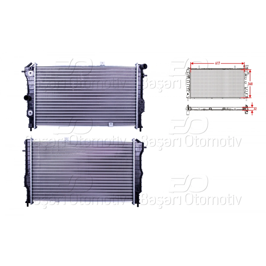 SU RADYATORU MEKANIK AT 620X378X23 MM OPEL VECTRA A 1.8 2.0 89 >