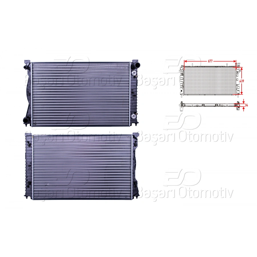 SU RADYATORU MEKANIK AT 677X439 MM AUDI A6 3.0TDI 05 >