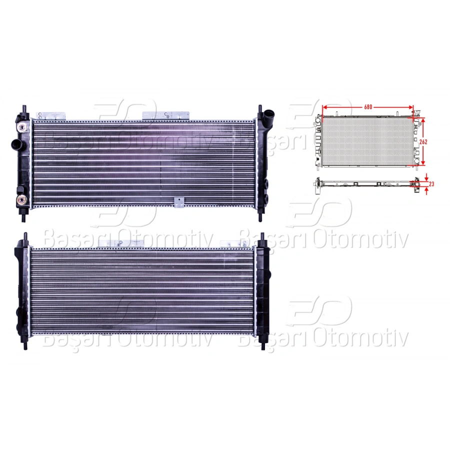 SU RADYATORU MEKANIK AT 680X262X23 OPEL CORSA 1.4 1.6L 94-96
