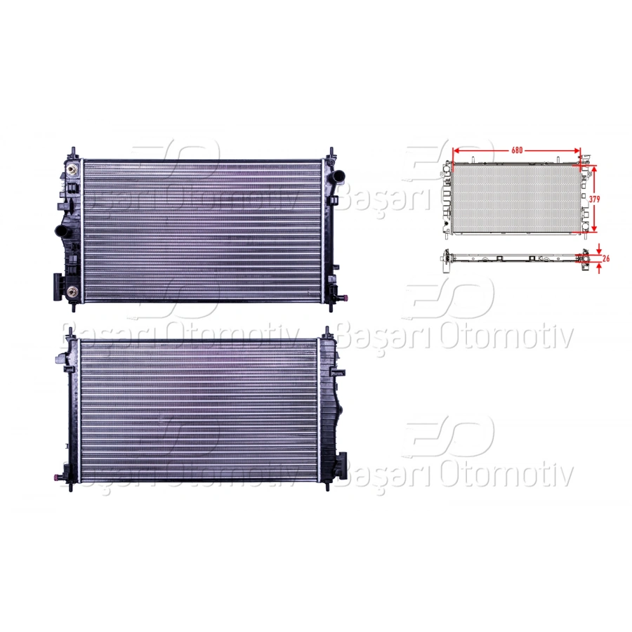 SU RADYATORU MEKANIK AT 680X379X26 OPEL INSIGNIA 2.0 OTOMATIK 68X40 08 >