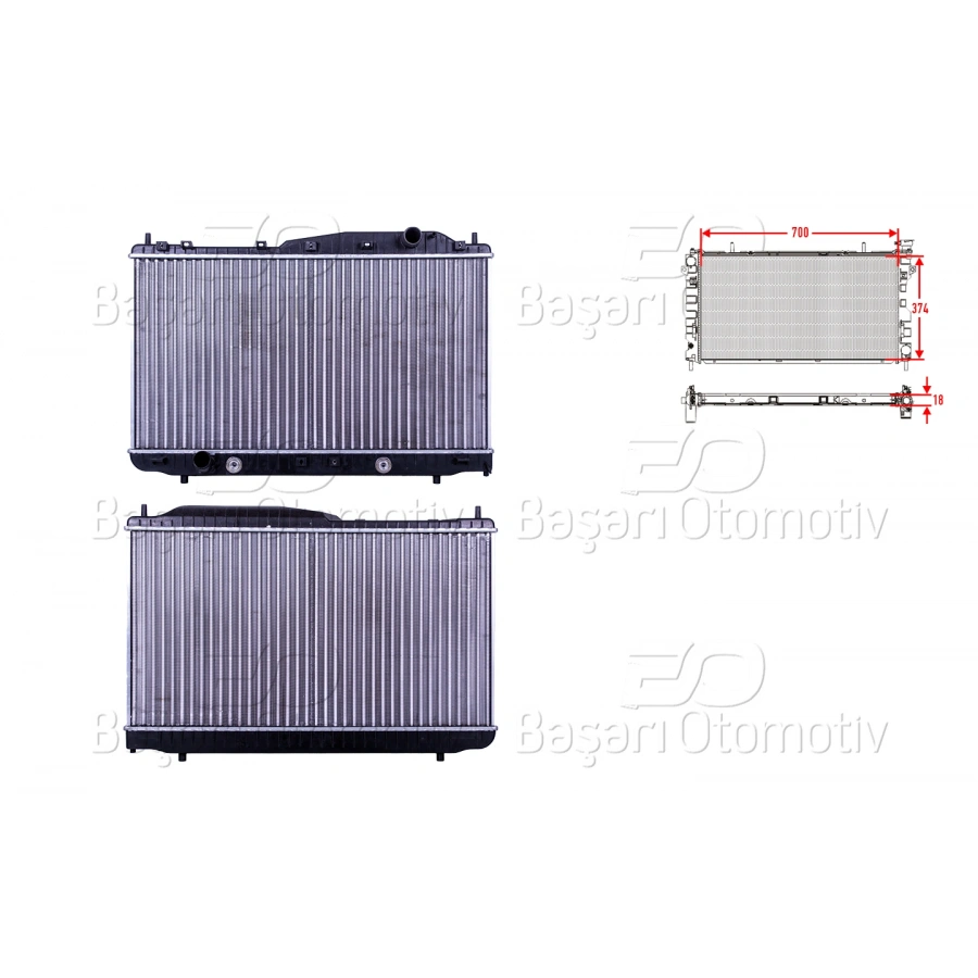 SU RADYATORU MEKANIK AT 700X374X18 CHEVROLET EVENDA/EPICA AUT 03+ BENZIN