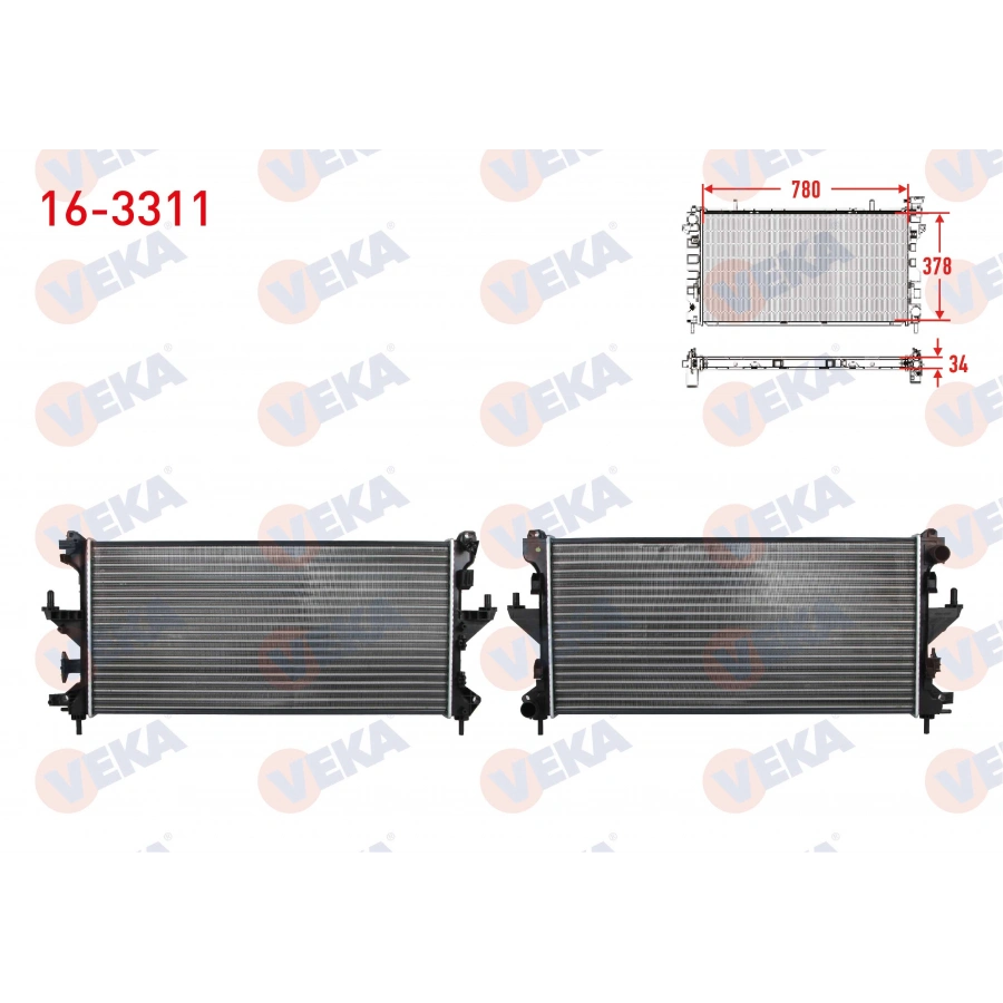 SU RADYATORU MEKANIK FIAT DUCATO (250) 2.2 MJT M-T (INTERCOOLER BAGLANTISI KALIN) 2006-2014 / KARSAN JEST 2.3 JTD 2006-
