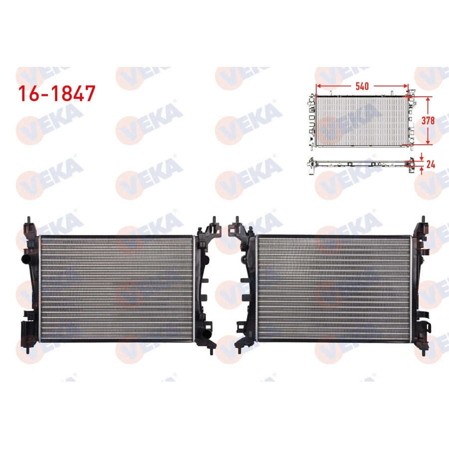 SU RADYATORU MEKANIK FIAT FIORINO (225) 1.4i M-T AC+/- 2007-