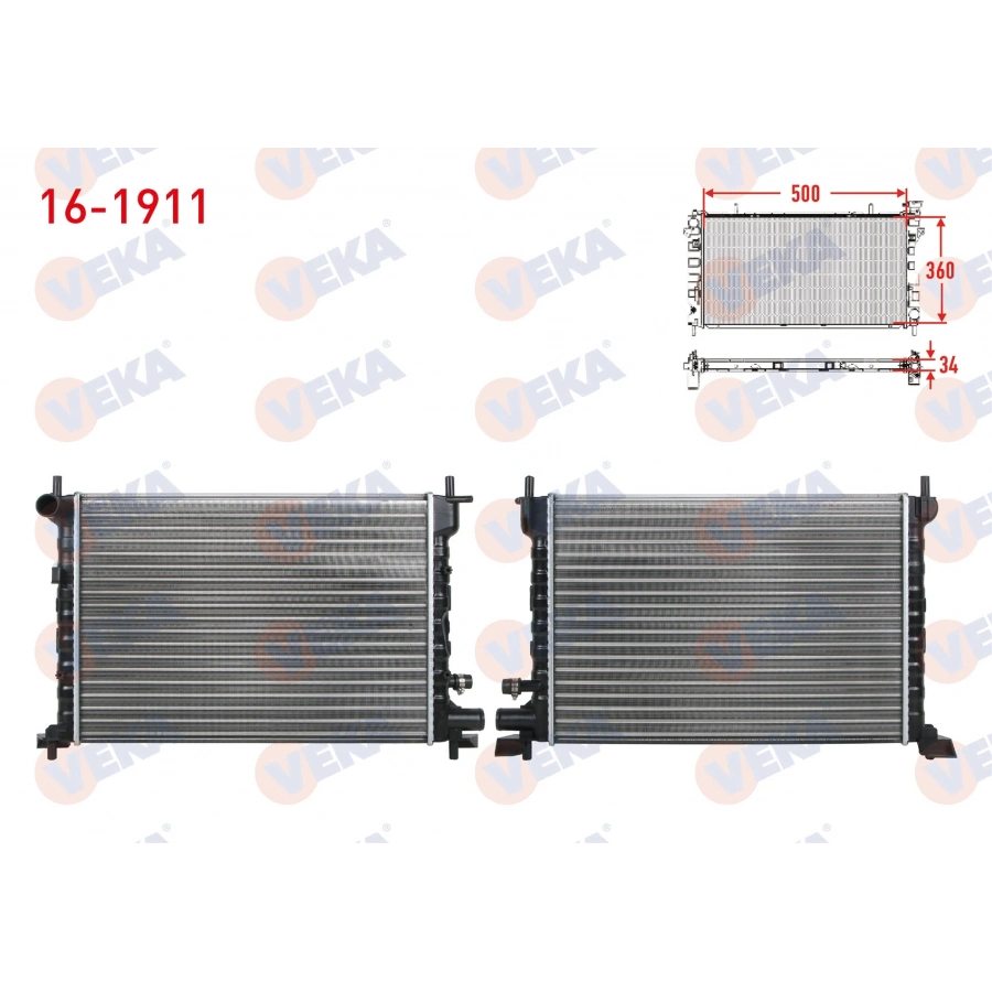 SU RADYATORU MEKANIK FORD FIESTA IV 1.25i -1.4i 16v - 1.8 DI M-T 1996-2002/ FIESTA V 1.6i 16v EFI M-T 2001-2008/ MAZDA 121 (JASM,JBSM) 1.25 M-T 1996-2003