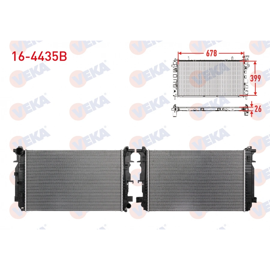 SU RADYATORU MEKANIK KALINLIK 34mm VW CRAFTER 2.0 TDI - 2.5 TDI M-T 2006-2016 / MERCEDES SPRINTER 2006-2018 / SPRINTER 2018-