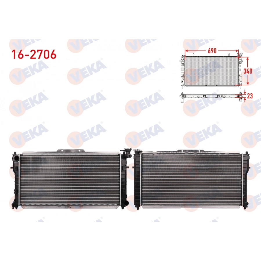 SU RADYATORU MEKANIK MAZDA 626 IV (GE) 1.8i M-T AC+/- 1992-1997