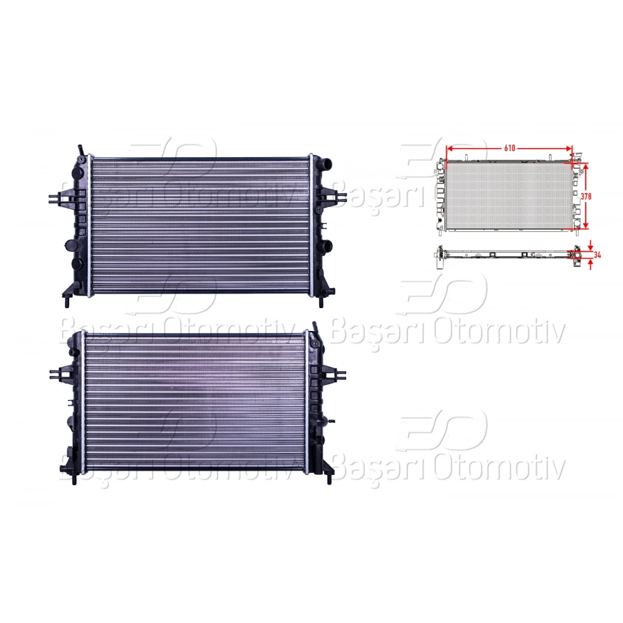 SU RADYATORU MEKANIK MT 378X600X23 OPEL ASTRA G 1.2 16V 1.4 16V X12XE Z12XE Z14XEP 98 >