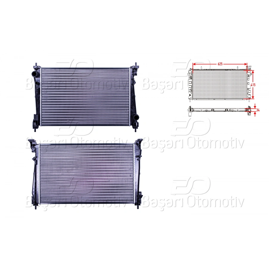 SU RADYATORU MEKANIK MT 414X625X32 OPEL CORSA D A13DTC Z13DTJ Z13DTH 05 >
