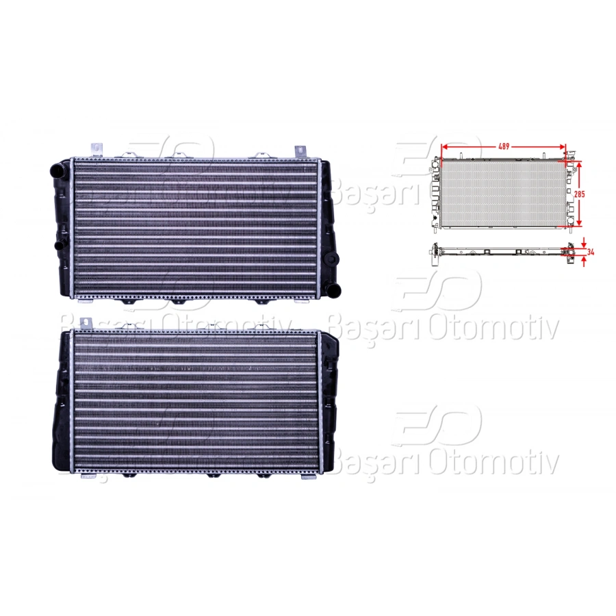 SU RADYATORU MEKANIK MT 488X285X34 SKODA FAVORIT FELICIA 93 >